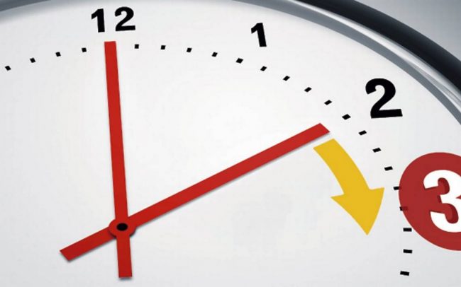 Cambio de hora horario de verano