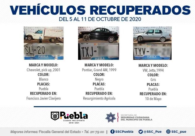 VEHÍCULOS RECUPERADOS DEL 5 AL 11 DE OCTUBRE (1)