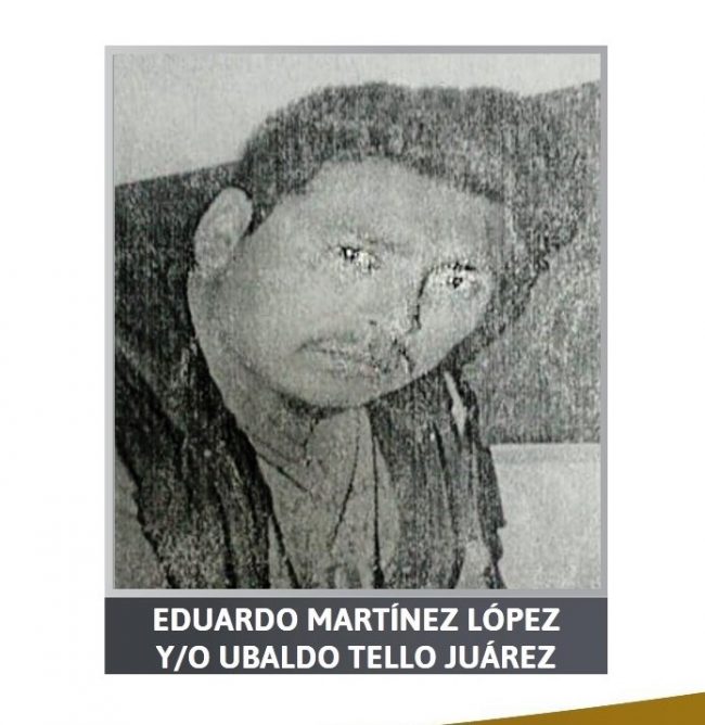 sentenciado Eduardo Martínez López o Ubaldo Tello Juárez