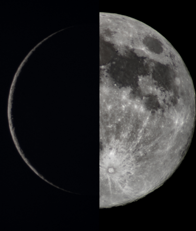Comparación del tamaño de la Luna_