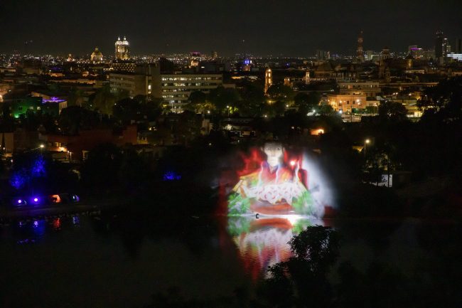Video Mapping Lago de la Concordia 01