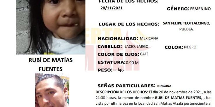 Alerta Amber Rubí de Matías Fuentes